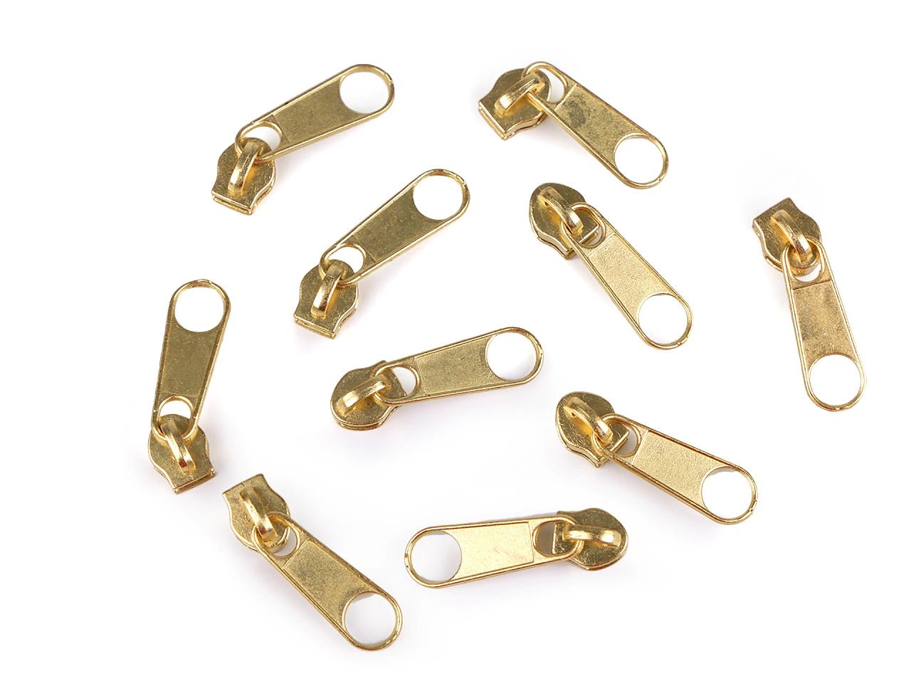 Image with zipper slider, puller for coil zipper No. 3|various shades – available at Šarlotes audumi
