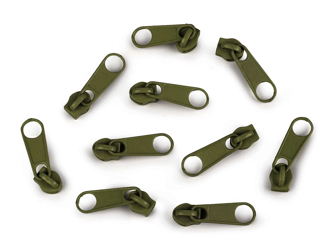 Image of a slider, pull tab for coil zipper No. 3 | assorted shades – available at Šarlotes audumi