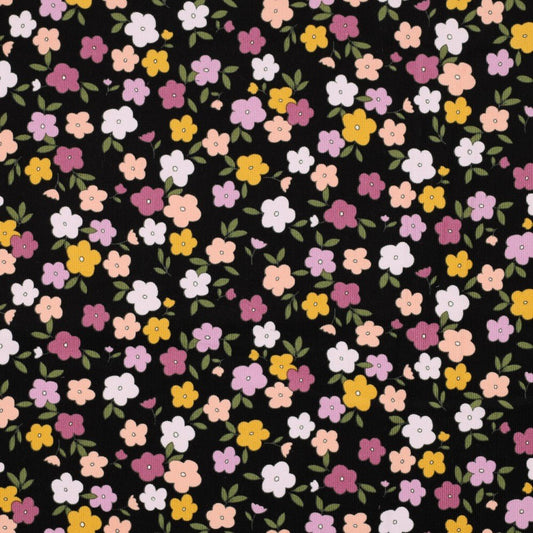 Fine Cotton Corduroy - Flowers 145 g/m²