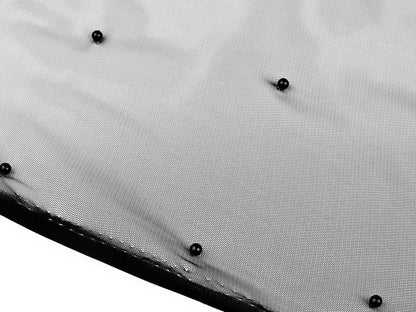 Image of fine tulle with pearls 36 g/m² - black - available at Šarlotes audumi