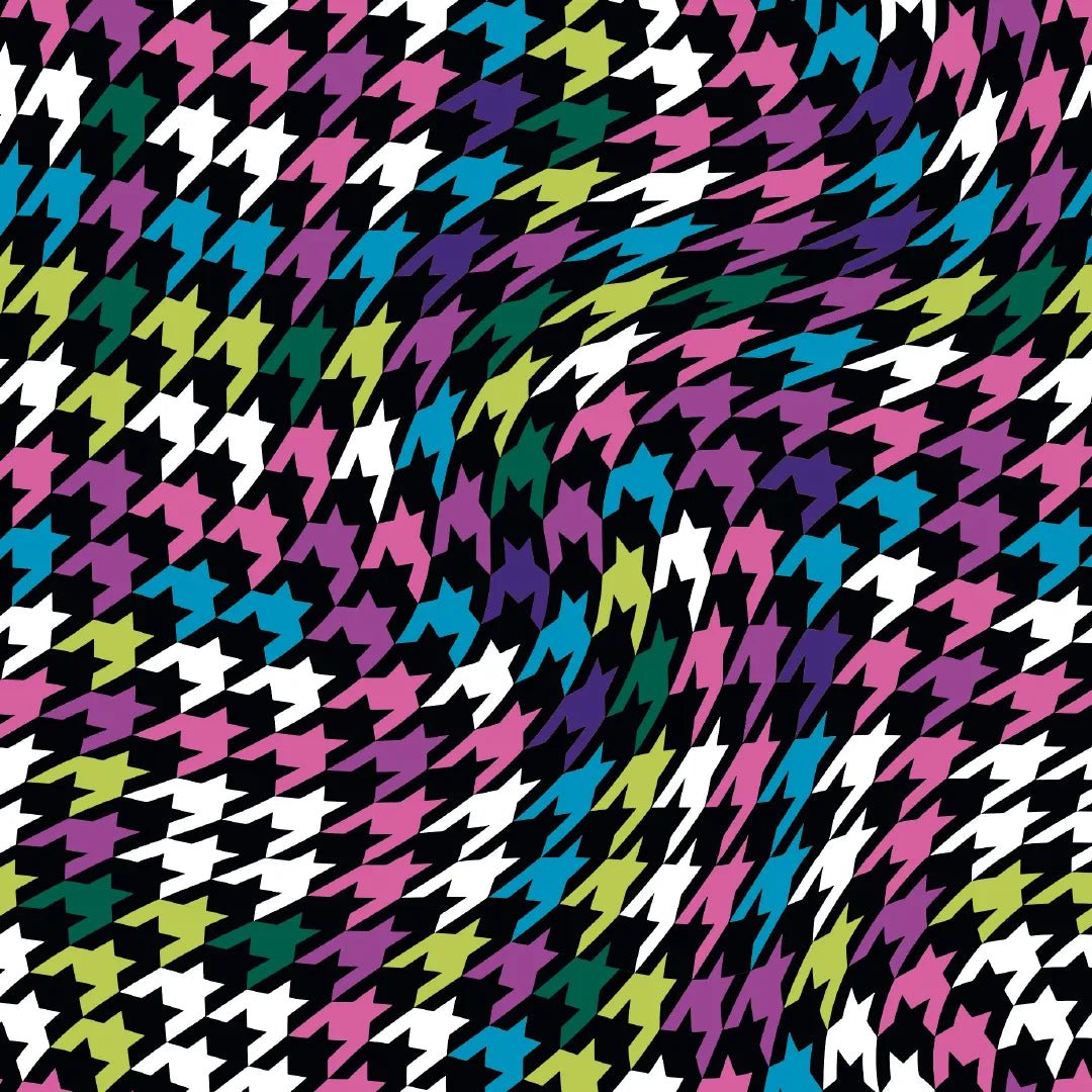 Softshell fabric with elastane - colorful pattern 310 g/m²