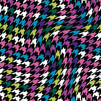 Softshell fabric with elastane - colorful pattern 310 g/m²