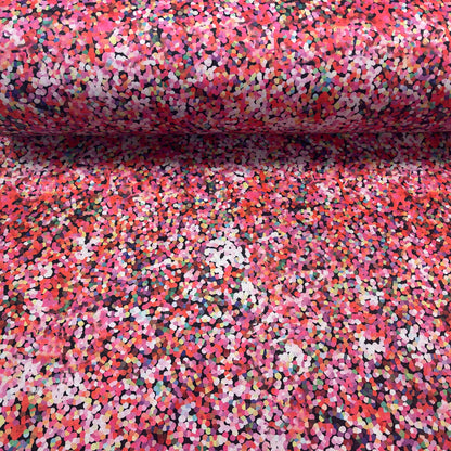 Softshell fabric with elastane - pink pattern 310 g/m²