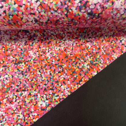 Softshell fabric with elastane - pink pattern 310 g/m²