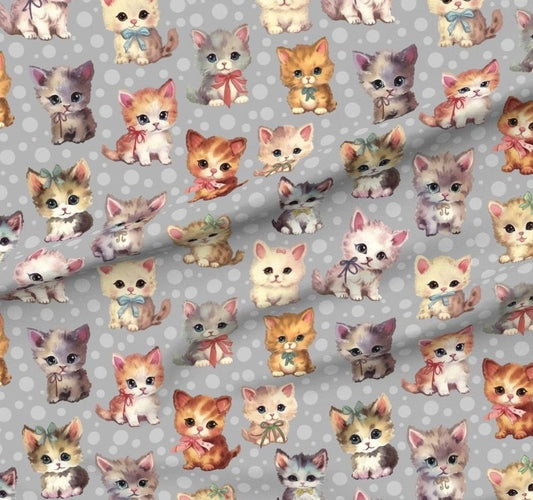 Image of Softshell fabric - cats 300 g/m² – available at Šarlotes audumi