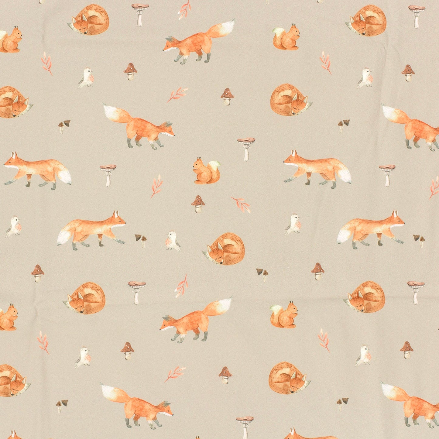 Softshell fabric - leaves 310 g/m²