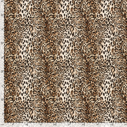 Softshell fabric - leopards 310 g/m²