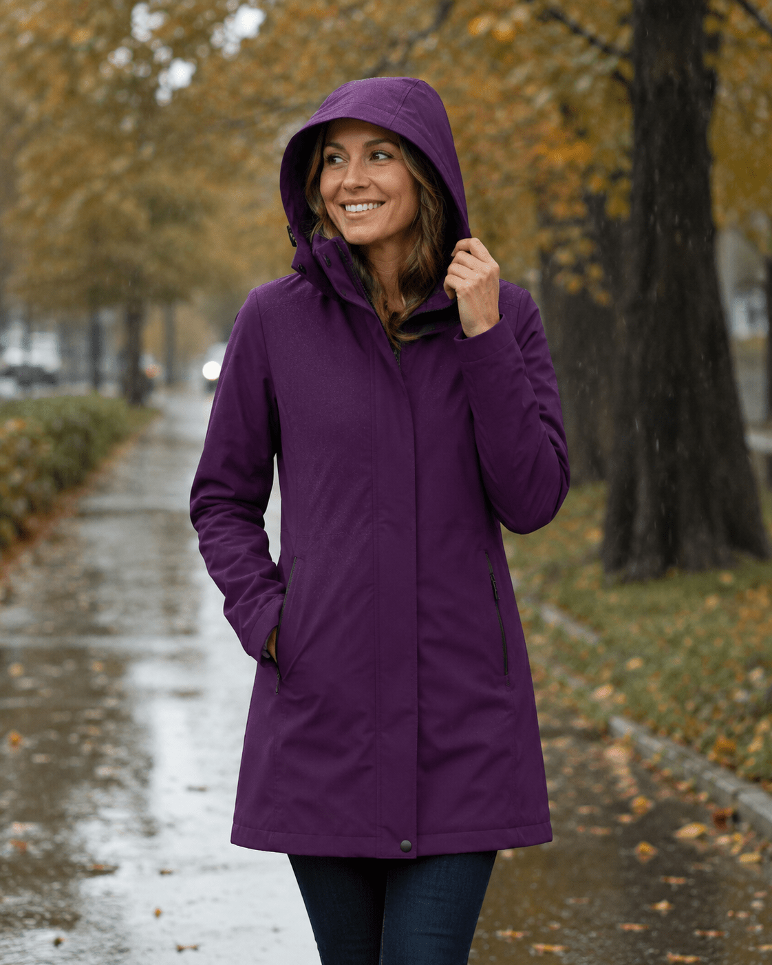 Zdjęcie wodoodpornej tkaniny softshell, fioletowej – dostępnej online w Šarlotes audumi