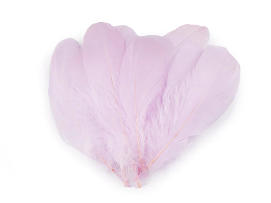 Goose feathers (14 - 18 cm) - light lilac