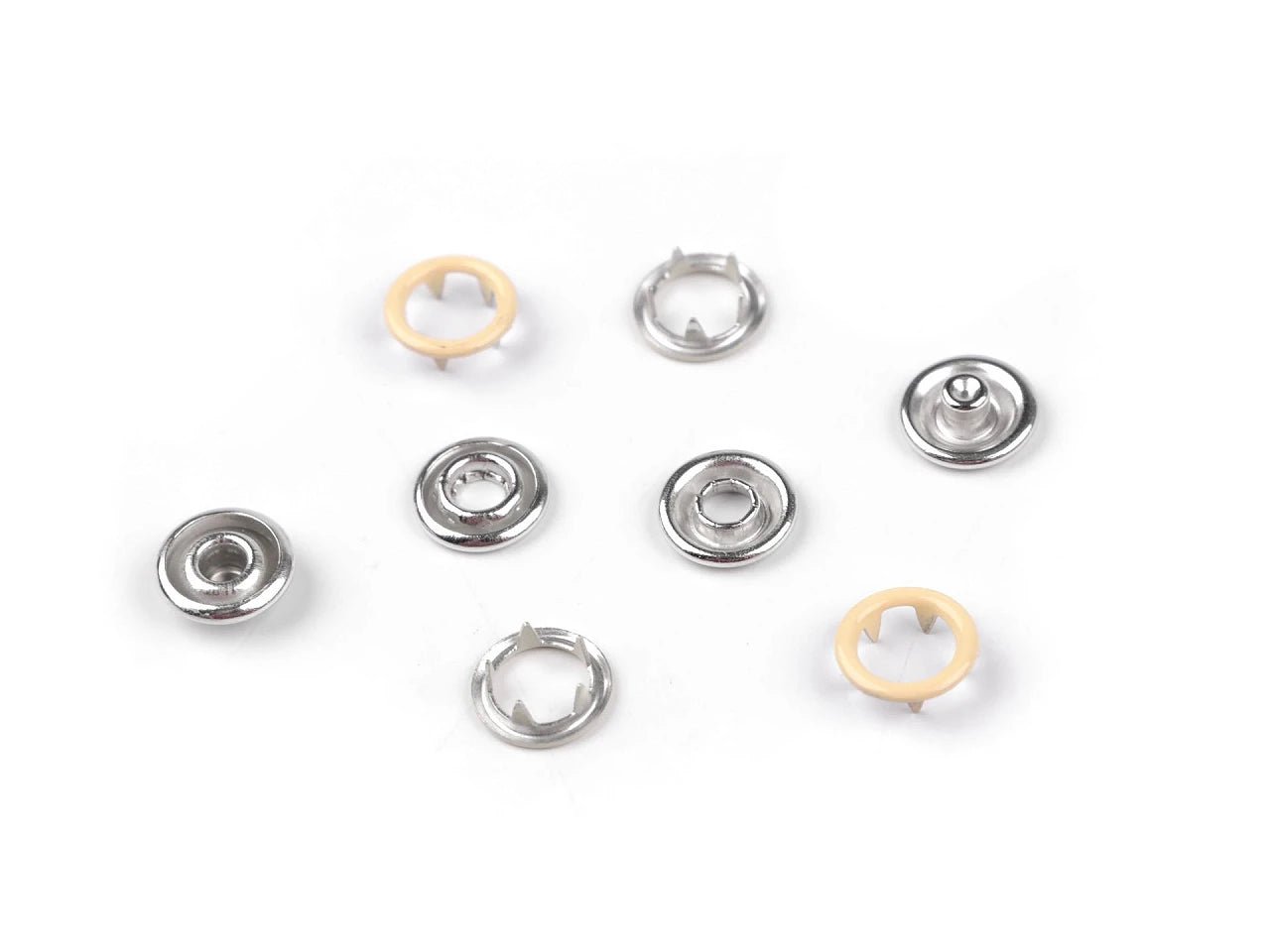 Metal snap fasteners Ø10 mm, 50 pcs | assorted colors