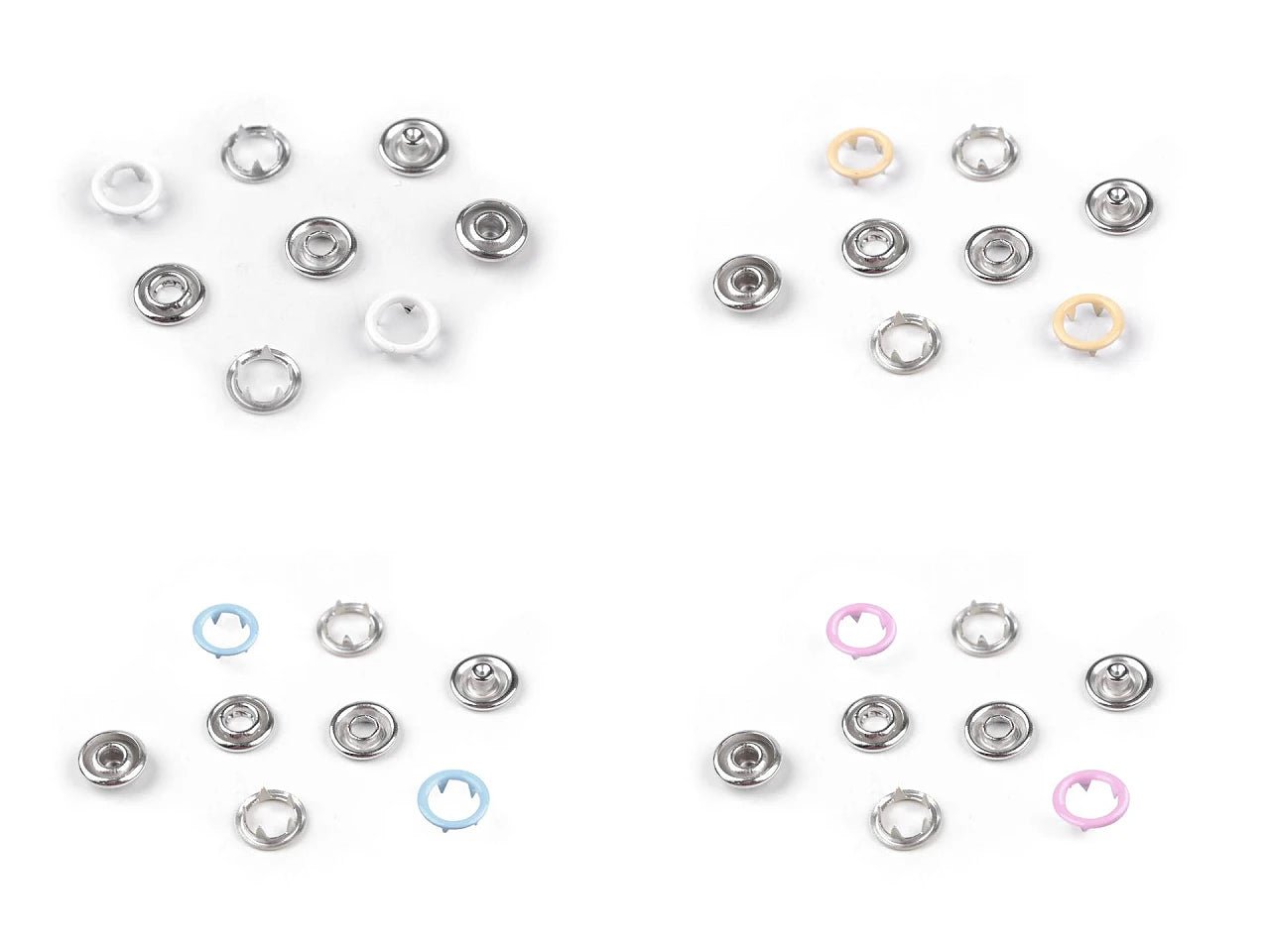 Metal snap buttons Ø10 mm 50 pcs | assorted colors