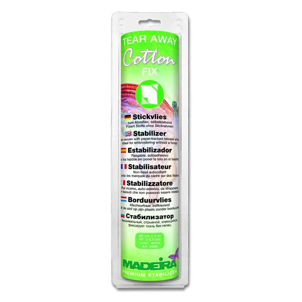 Madeira Cotton Fix Stabilizer – tear-away with self-adhesive surface - 30 cm × 5 m