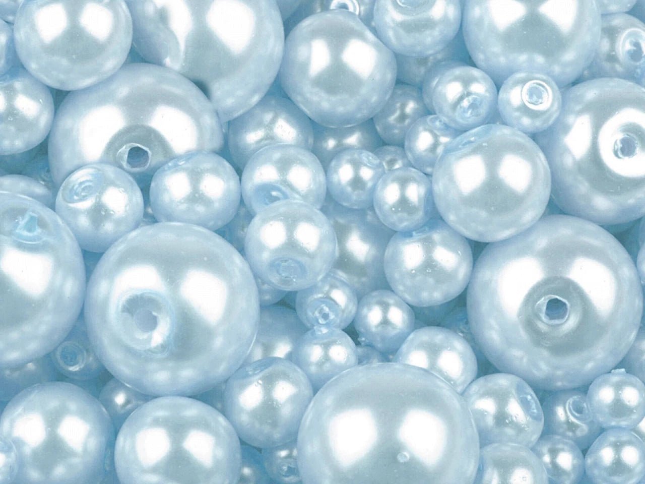 Glass beads, Ø4–12 mm, assorted sizes, 50 g - assorted color options