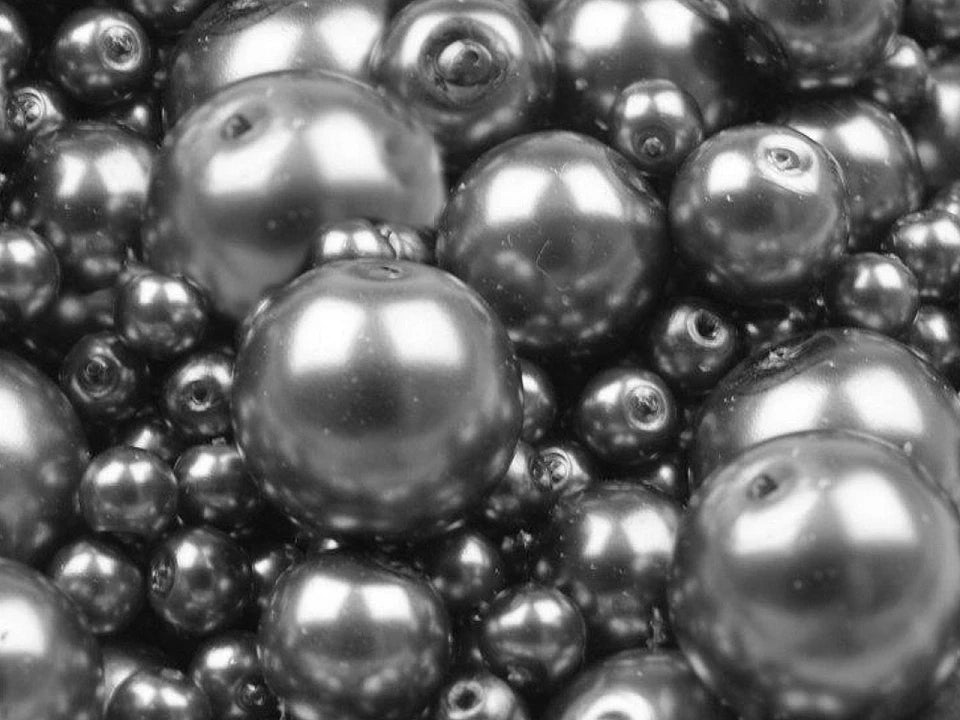 Glass beads, Ø4–12 mm, assorted sizes, 50 g - assorted color options