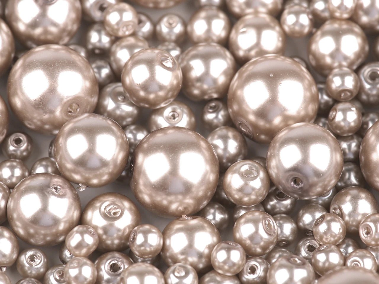 glass beads, Ø4–12 mm, assorted sizes, 50 g - assorted colors