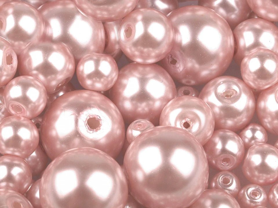 Glass beads, Ø4–12 mm, assorted sizes, 50 g - assorted colors