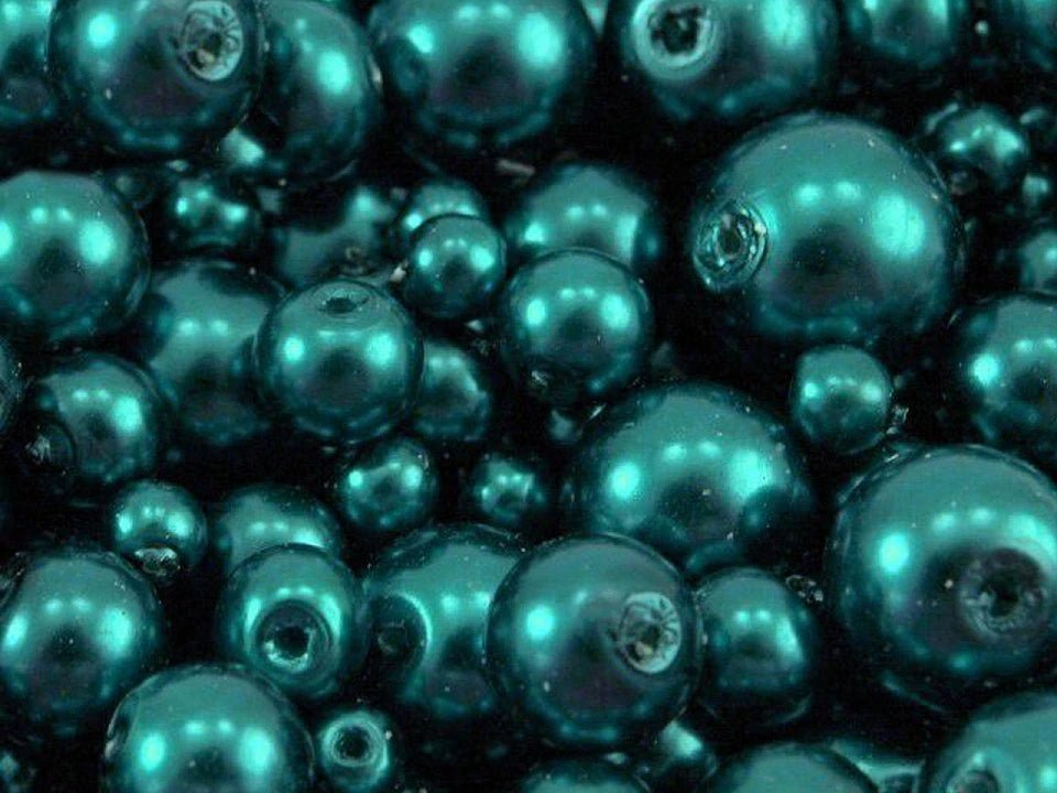 Glass beads, Ø4–12 mm, assorted sizes, 50 g - assorted color options