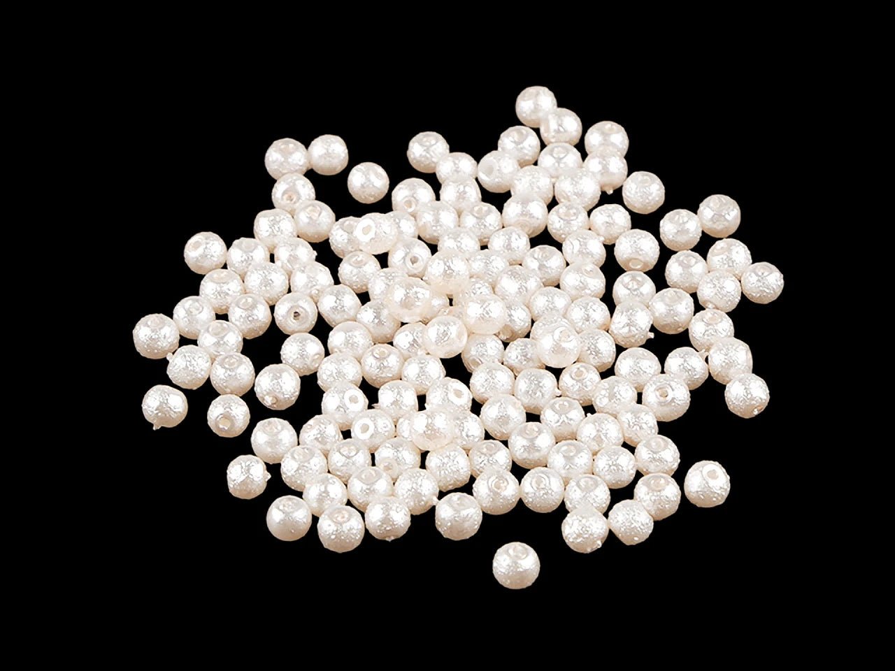 Attēls ar Stikla vaska pērlītes ar perlamutra spīdumu Ø4 mm 20g – pieejams internetā Šarlotes audumi