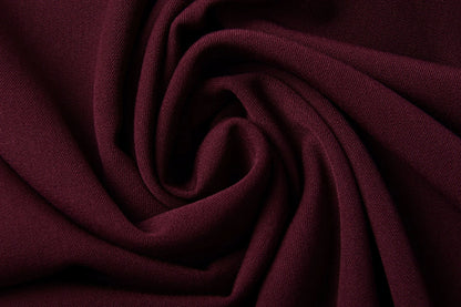 Cotton fabric with elastane - maroon 275 g/m²