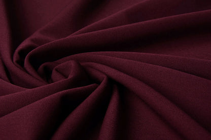 Cotton fabric with elastane - maroon 275 g/m²