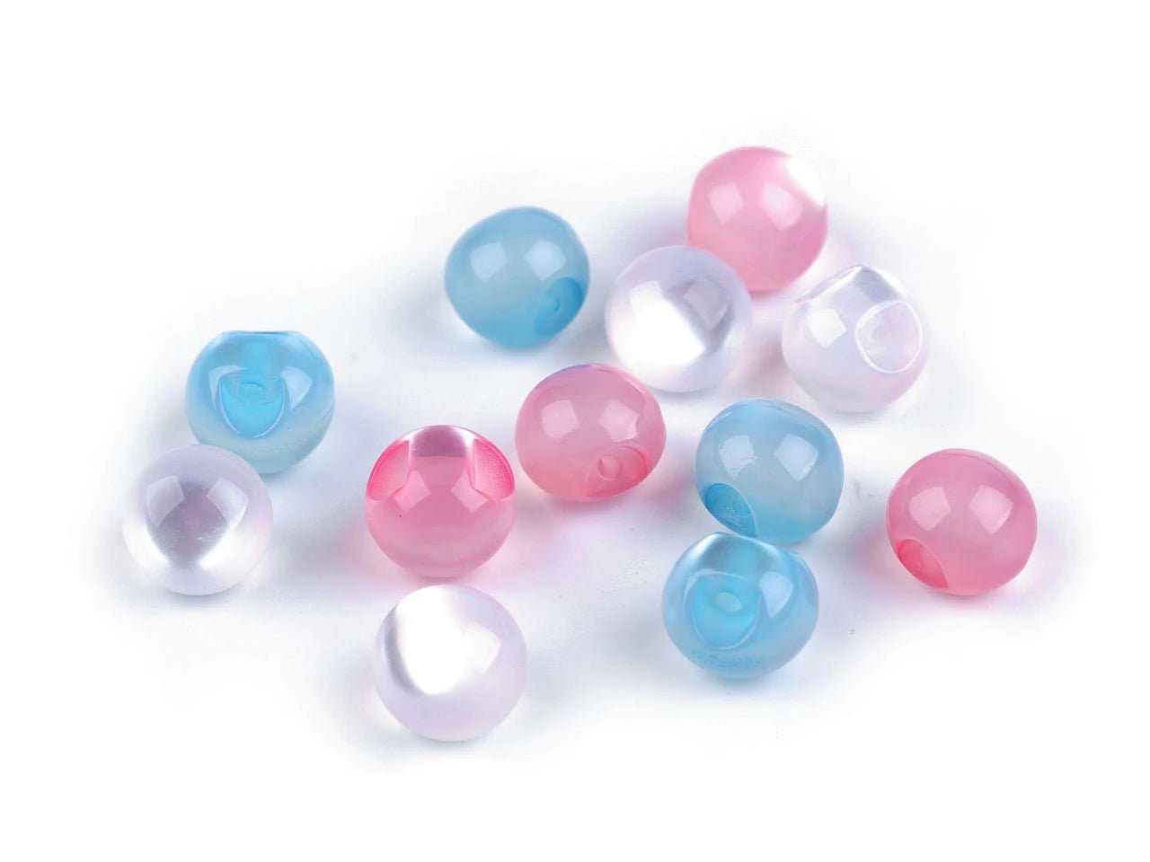 Image of sew-on pearl / “cat’s eye” buttons Ø10 mm – available at Šarlotes audumi