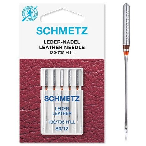 Sewing machine needles for leather SCHMETZ LEATHER - No. 80 (5 pcs.)