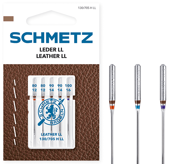 Sewing machine needles for leather SCHMETZ LEATHER - No. 80/90/100 (5 pcs.)