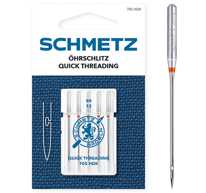 alt
Sewing machine needles for quick threading SCHMETZ QUICK THREADING - No. 80 (5 pcs.)