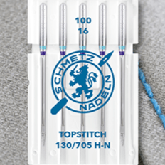 Sewing machine needles for decorative stitching SCHMETZ TOPSTITCH NEEDLES - No.100 (5 pcs.)