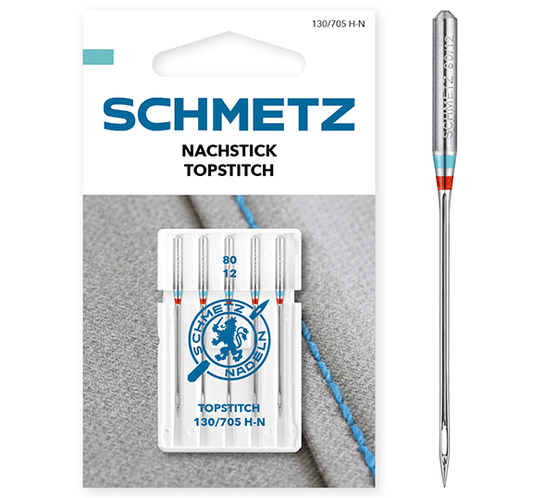 Sewing machine needles for decorative stitching SCHMETZ TOPSTITCH NEEDLES - No. 80 (5 pcs.)