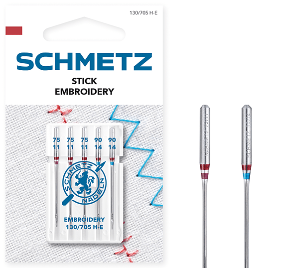 Zdjęcie igieł do haftu do maszyny do szycia SCHMETZ EMBROIDERY NEEDLES - nr 75/90 (5 szt.) – dostępne w Šarlotes audumi