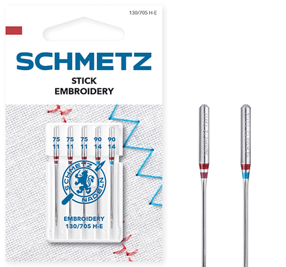 Zdjęcie igieł do haftu do maszyny do szycia SCHMETZ EMBROIDERY NEEDLES - nr 75/90 (5 szt.) – dostępne w Šarlotes audumi