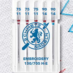 Igły do haftu do maszyny do szycia SCHMETZ EMBROIDERY NEEDLES - Nr.75/90 (5 szt.) – dostępne w Šarlotes audumi