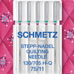 Image with SCHMETZ QUILTING sewing machine needles for quilting - No. 75 (5 pcs.) – available at Šarlotes audumi