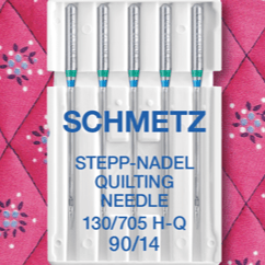 Image with quilting sewing machine needles, SCHMETZ QUILTING - No. 90 (5 pcs.) – available at Šarlotes audumi