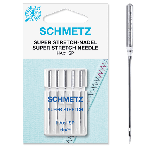 Sewing machine needles for highly elastic knitwear SCHMETZ SUPER STRETCH - No. 65 (5 pcs.)