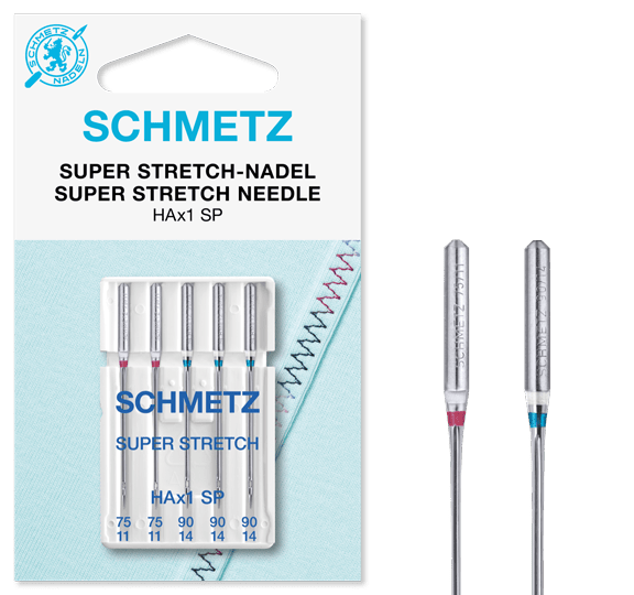 SCHMETZ SUPER STRETCH sewing machine needles for very stretchy knitwear - No. 75/90 (5 pcs.)