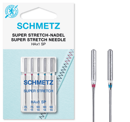 SCHMETZ SUPER STRETCH sewing machine needles for very stretchy knitwear - No. 75/90 (5 pcs.)
