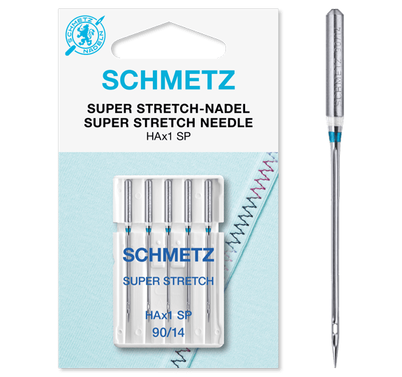 Sewing machine needles for highly elastic knitwear SCHMETZ SUPER STRETCH - No. 90 (5 pcs.)