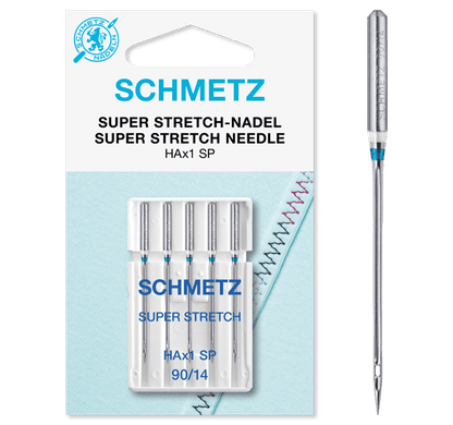 Sewing machine needles for highly elastic knitwear SCHMETZ SUPER STRETCH - No. 90 (5 pcs.)