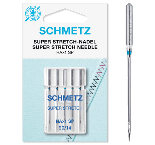 Sewing machine needles for highly elastic knitwear SCHMETZ SUPER STRETCH - No. 90 (5 pcs.)