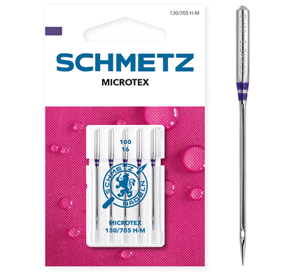 SCHMETZ MICROTEX sewing machine needles for fine fabrics - No. 100 (5 pcs.)