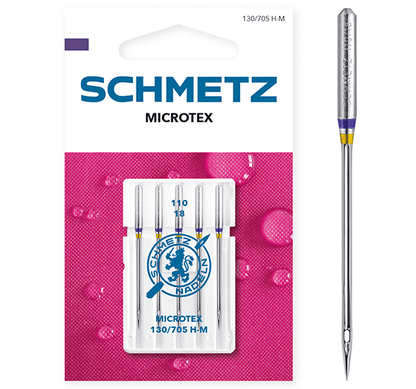 Needles for fine fabrics for sewing machines SCHMETZ MICROTEX - No. 110 (5 pcs.)