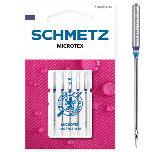 SCHMETZ MICROTEX sewing machine needles for fine fabrics - No. 90 (5 pcs.)