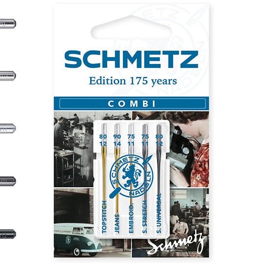 Image of SCHMETZ Combi Edition 175 Years sewing machine needle set – 5 pcs. – available at Šarlotes audumi
