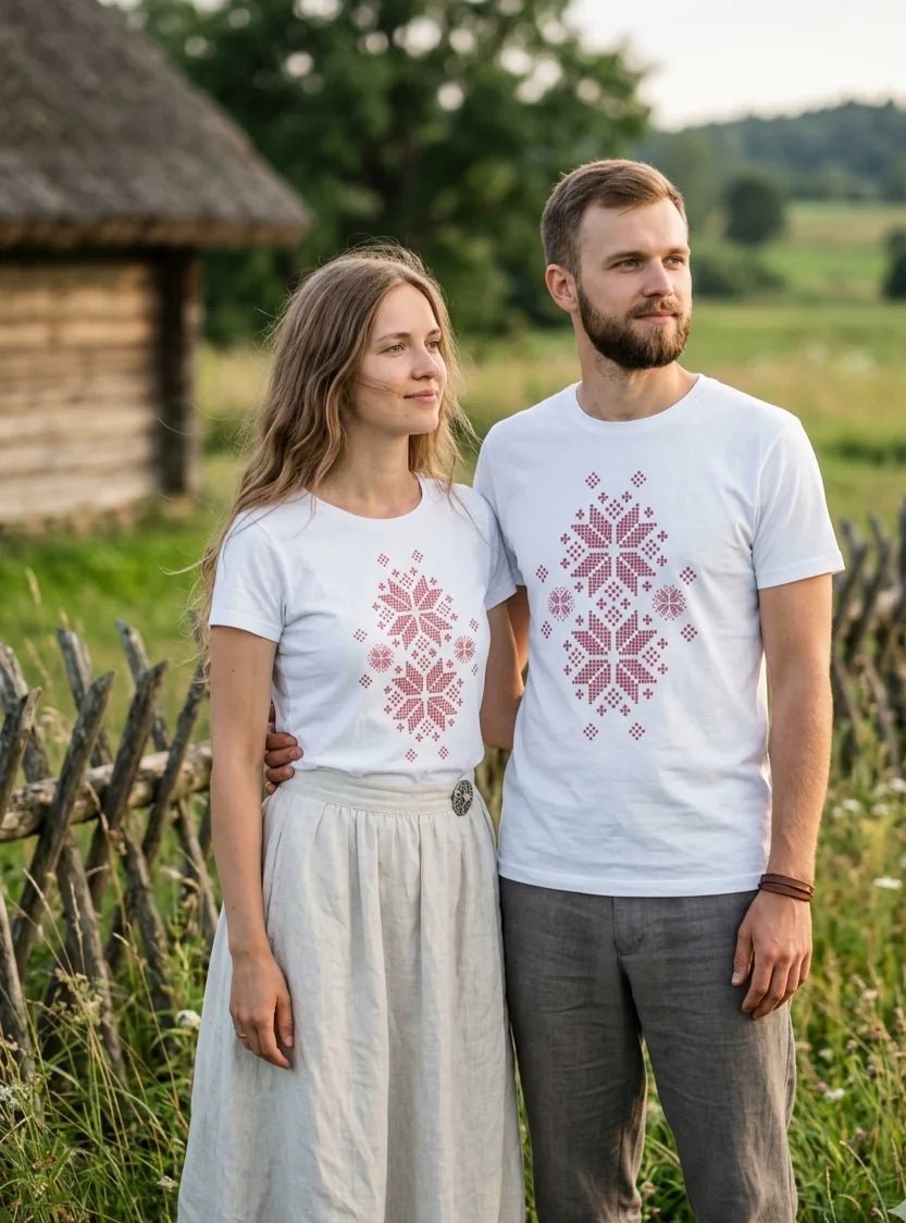 T-shirt image "Auseklis" – available at Šarlotes audumi