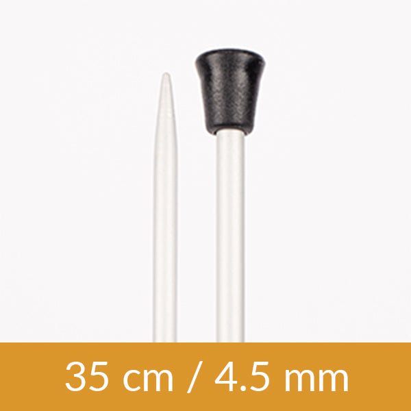 Image of DROPS aluminum straight knitting needles | 35 cm, sizes 2.00 - 5 mm – available at Šarlotes audumi