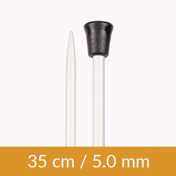 Image of DROPS aluminium straight knitting needles | 35 cm sizes 2.00 - 5 mm – available at Šarlotes audumi