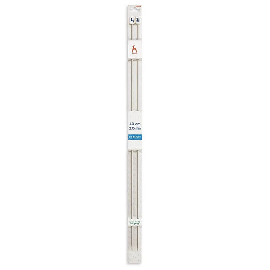 proste druty do robienia na drutach Pony 40 cm, rozmiary 2 mm - 10 mm