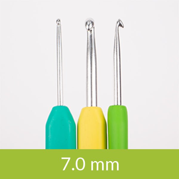 Image of DROPS Pro Circus crochet hooks | aluminium silicone | sizes 2.5 - 12 mm – available at Charlotte's Fabrics